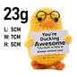 AnimalSeries Positive Energy Cute Duck Crochet Doll Handmade Knitted Decor Ornament with Encouragement Card Mini Desk Decor Gift