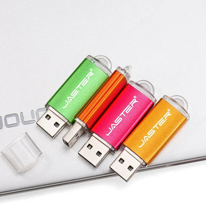 JASTER Free Key Chain USB Flash Drive 128GB Black Pen Drive 64GB Blue Memory Stick 32GB Creative Gift Pendrive 16GB Red U Disk