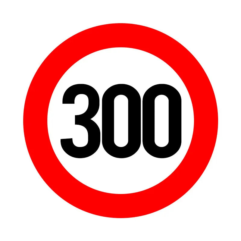 A0202# Speed Limit (110/120/150/160/200/300 km), Ø 16 cm Self-adhesive Decal Car Sticker Waterproof Auto Decors