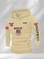 Norway Autumn winter models Men's Fleece windproof Warm 100%Cotton Oversized Hoodie Outdoor Commuter Men's High Elastic top