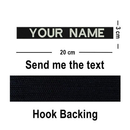 Custom Big Size Patches Personalized Name Embroidered Patch Stripes Badge Emblems Iron On Or Hook Loop Applique For Clothes
