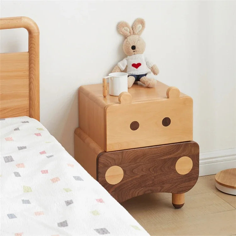 Solid Wood household Kindergarten Children's Bedside Table Apartment Dormitory Storage Cabinet Modern Kids Bedroom Nightstan