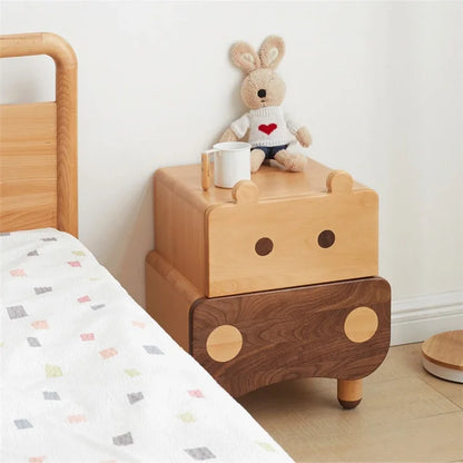 Solid Wood household Kindergarten Children's Bedside Table Apartment Dormitory Storage Cabinet Modern Kids Bedroom Nightstan