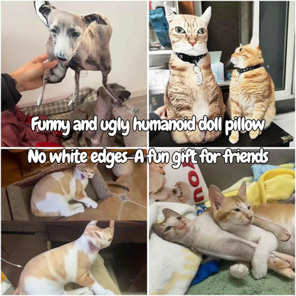 Custom Ugly Pet Pillow with Picture Customized Stuffed Animal Pillows Personalized Funny Photo Dog Cat Face Pillow Gifts for Fri