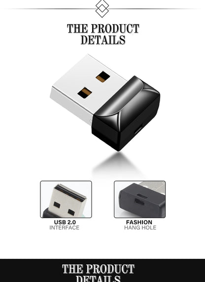 Super Mini USB 3.0 Flash Drive 64GB Free Chain Memory Stick Creative Gift Pen Drive 32GB Black Red White High Speed Pendrive 16G