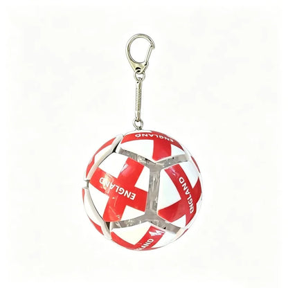 Football Keychain Fidget Toy Stress Relief Pendant Soccer Ball for Fan Portable Multi-National Team Souvenir for Car Key Handbag