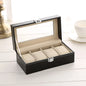 6/10/12Slots Gray Watch Boxes Watch Case with Large Glass Lid, Removable Watch Pillows, Watch Box Organizer, Gift for Loved Ones
