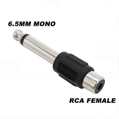 5pcs 6.35/6.5mm Male to 3.5mm Audio Stereo Mono Jack Female To Male Audio Jack Connector Adapter Converter Speaker