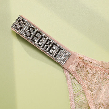 New V Lace Lingerie Set Women's Sexy Bra and Panty Set Comfortable push up Shapewear Adjustable Padded Gathered