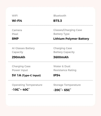 2026Nowe okulary AI z kamerą 8MP 4K HD Męskie 3600mAh Power Bank Pamięć 32G Okulary tłumaczące 160+ Wodoodporne inteligentne okulary przeciwsłoneczne Damskie