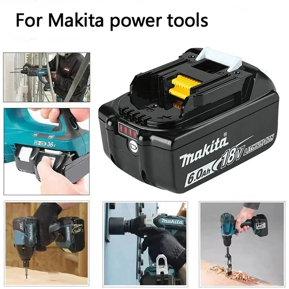 Genuine 6AH makita BL1860 18V Battery Power Tools Li-ion Replacement LXT BL1850 BL1840 for 18V Screwdriver with BMS TPCELL 18V