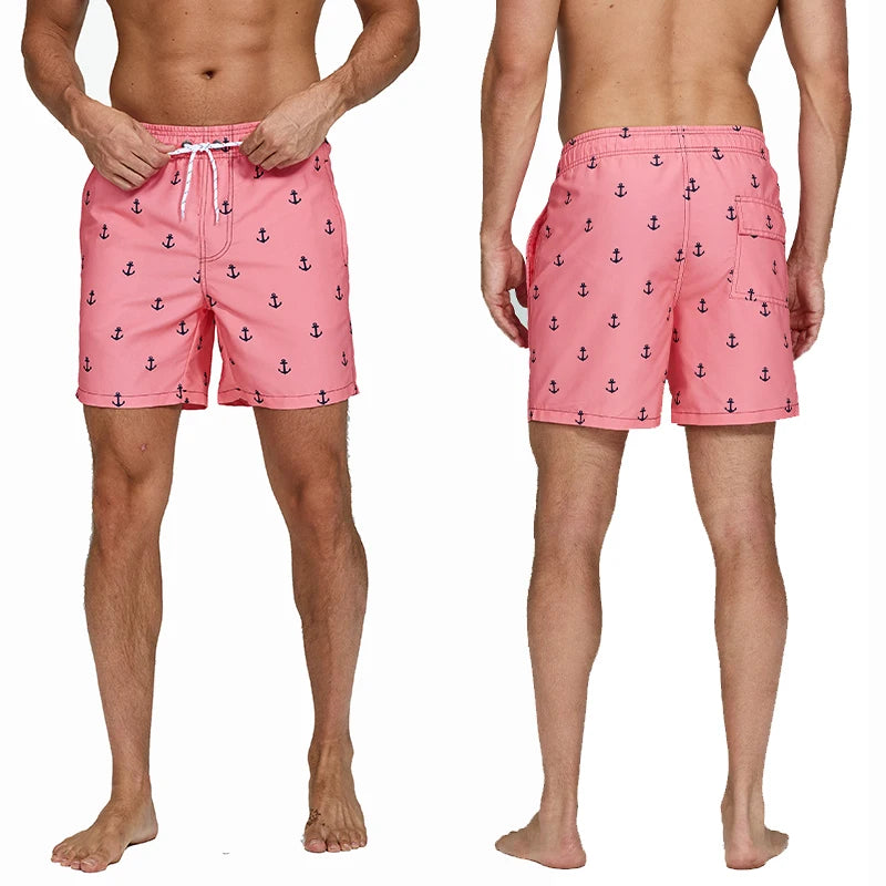 Escatch 2026 Summer New Mens Shorts Polyester Quick Dry Board Mesh Liner Side Pockets Run Gym Swimsuit Surf Swim Trunks For Man