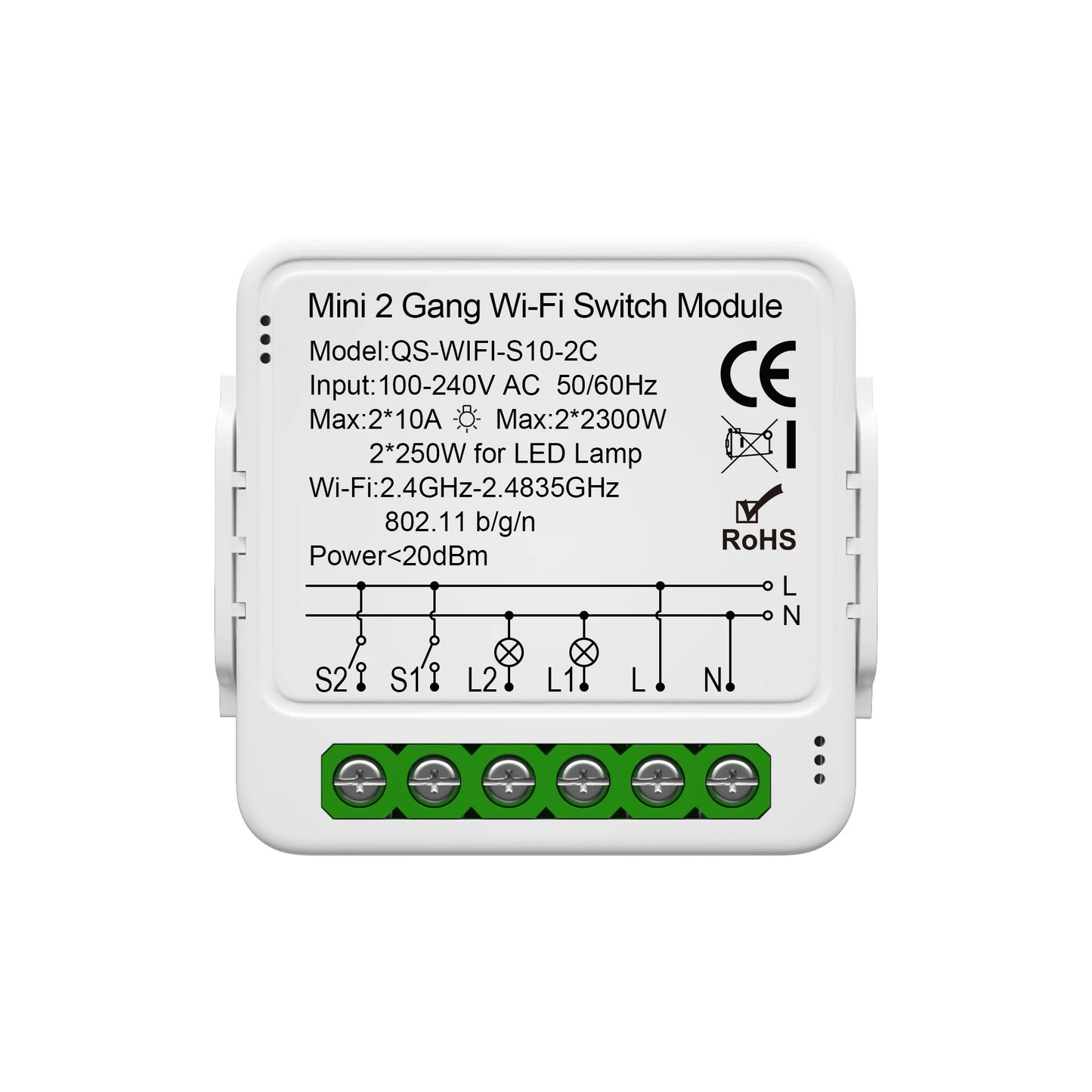Tuya Smart WiFi Switch 1/2/3 Gang Smart Home Light Switch Breaker Neutral Wire Required Remote App Timer Work with Alexa Google