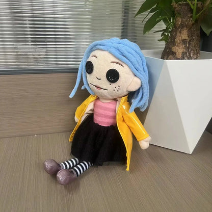 28cm Coraline Plush Stuff Cartoon Figure Kawaii Doll Soft Pillow Ugly Kids Cute Collectible Dolls Decoration Toys Birthday Gifts