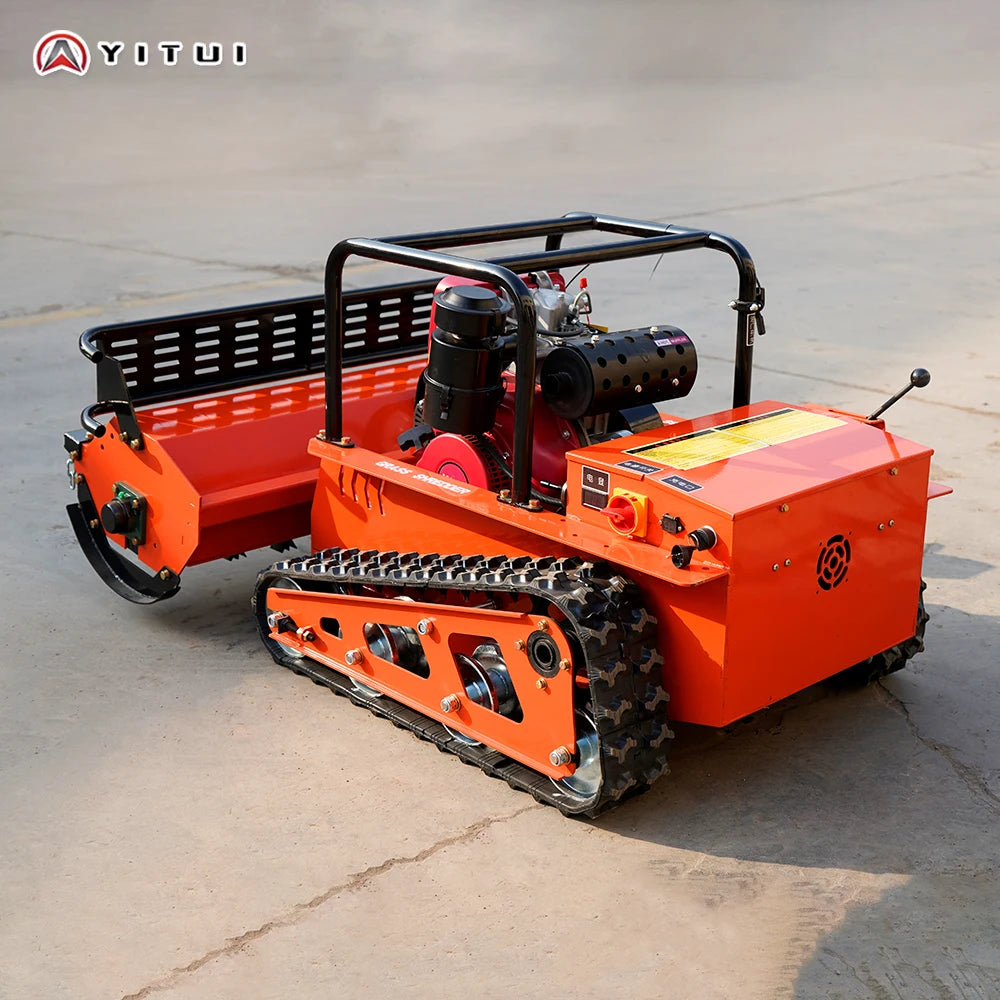 Customized diesel lawn mower that can climb slopes GPS all terrain tracked lawn mowing robot