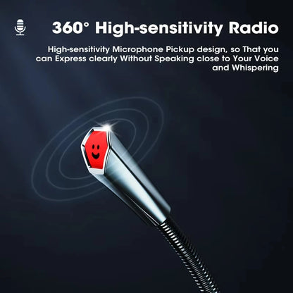 Mini USB Wired Microphone 3.5mm Jack Plug Studio Speech Mic for PC Computer Laptop Notebook Loud Speaker