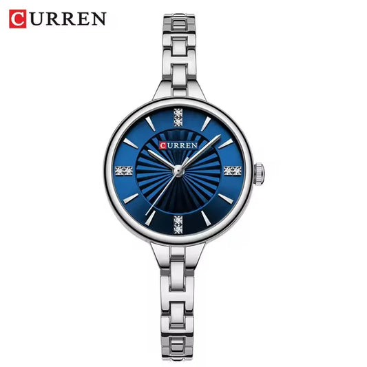 CURREN 9097 Elegant Women's Quartz Watch Luxury Stainless Steel Strap Women's Watch часы женские наручные