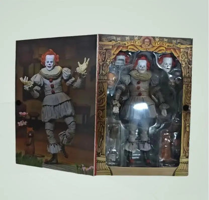 7 Inch Neca Ultimate Pennywise PVC Statue IT Movie Character Action Figure Exquisite Craft Desk Decor Ornament For Movie Fans
