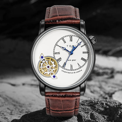 TOMI Set Gift Box Luxury and Fashionable Men's Quartz Watch Leisure Calendar Double Strap Quartz Watch Festival Gift