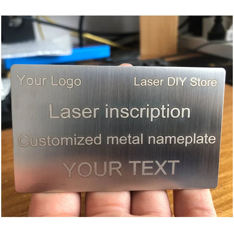 Customizable Brooches Pin Personalized Engraved Text Logo Business ID Plate Steel Metal Tag Address Plaque House Door Number