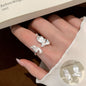 PANJBJ 925 Sterling Silver Lotus Ring For Women Retro TextureJewelry Irregular Creativity Adjustable Jewelry Party Gift Dropship