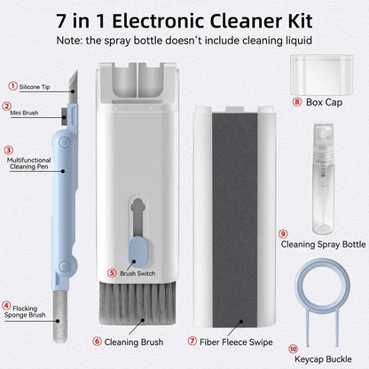 7 in 1  Earbuds Cleaning Pen for Earbuds Portable Wireless Earphone Case Cleaning Tools Kit Cleaning Brush