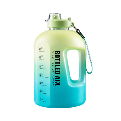 Extra Large Capacity Water Bottle Gradient Color Time Marker Designed Cup