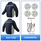Men'S Summer Fishing Driving With 4 Fans For Heatstroke Prevention And Cooling Construction Site Work Coat (Without Power Bank)