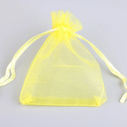 50/100pcs Colorful Organza Gift Bag 5x7 7x9 9x12 10x15 13x18cm Party Wedding Favors Candy Jewelry Packaging Drawstring pouches