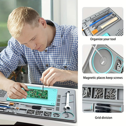 Repair Pad Insulation Heat-Resistant Soldering Station Silicon Soldering Mat Work Pad Desk Platform for BGA Soldering Station