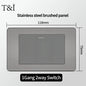118 US Mexico Grey Stainless Steel Brushed 2way Electrical Light Switch Home Wall Socket Plug Double USB Type-C Power Outlet