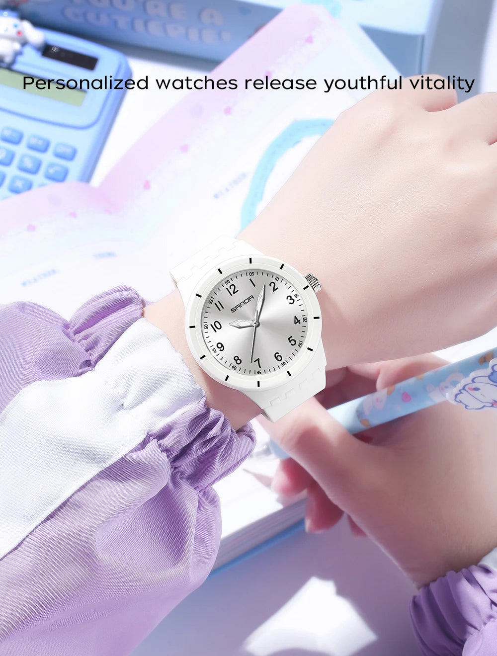 SANDA New Fashion Man Sports Watches Unisex Quartz Watch Simple Waterproof 50M Night Light Men Woman Student Gift Silicone Watch