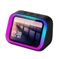 AI Voice Assistant Bluetooth Speaker With RGB Color Lighting Alarm Clock LED Screen Weather Clock Display Electronic Speaker