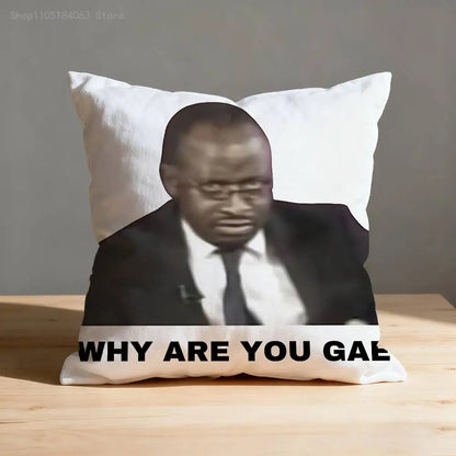 Why Are You Gae Meme U-Uganda Pillow Case Print Polyester Fiber 40X40 cm Home Sofa Throw Cushion Cover Decoration