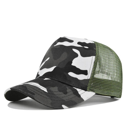 Customized Printed Logo Five Piece Baseball Caps Solid Color Mesh Breathable Sun Shading And Sun Protection Duck Tongue Hats
