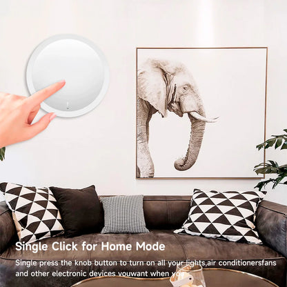 Tuya Knob Switch Wireless for Light Curtain Fan Tuya Smart Knob ZigBee Tuya Light Dimming Switch Smart Home App Control