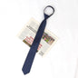 New Unisex Solid Necktie Zipper Tie 6cm Casual for Man Women Gravatas Skinny Slim Mens Party Wedding Shirt Accessories Corbatas