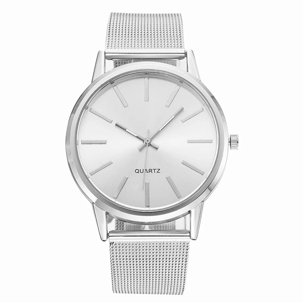 Luxury Women Watches New Stylish Silver Minimalist Business Ladies Alloy Casual Bracelet Montre Femme Female Watch