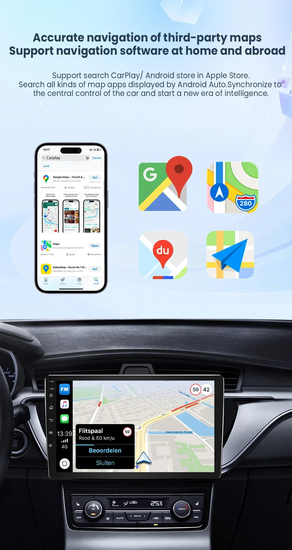 CarRocket 2in1 Wireless CarPlay Dongle Android Auto Adapter AI Smart Box Car Intelligent Systems for Car with Wired CarPlay