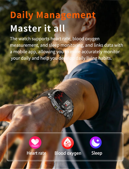 T-Rex 3 Military 1000mAh Super Capacity Battery Men Smart Watch 1.75" HD Screen Call 5ATM Waterproof Sport Smart Watches For Men
