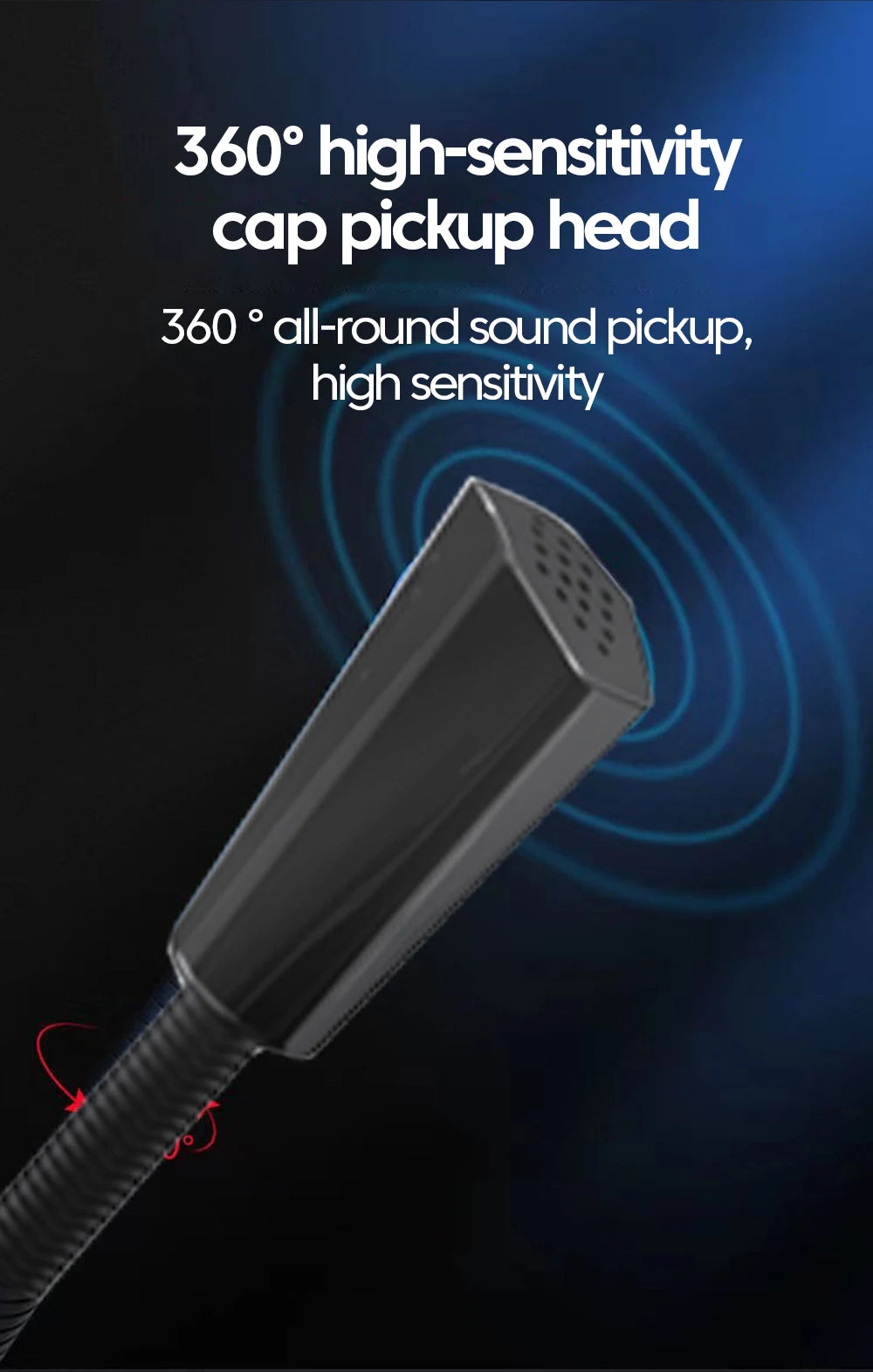 USB/3.5MM Laptop Microphone Desktop Microphone Gaming E-sports Conference Recording E-learning Mic Voice Mic For Desktop PC