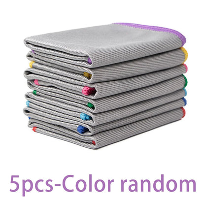 3/5pcs Polishing Microfiber Cleaning Cloth for Glass Wine Miracle Free Lint Free Wipes Household Auto Detailing Bathroom Cleaner