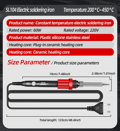 Digital Display Electric Soldering Iron ANENG SL105 Adjustable Temperature EU/220V US/110V Portable Kit Weld Solder Repair Tools