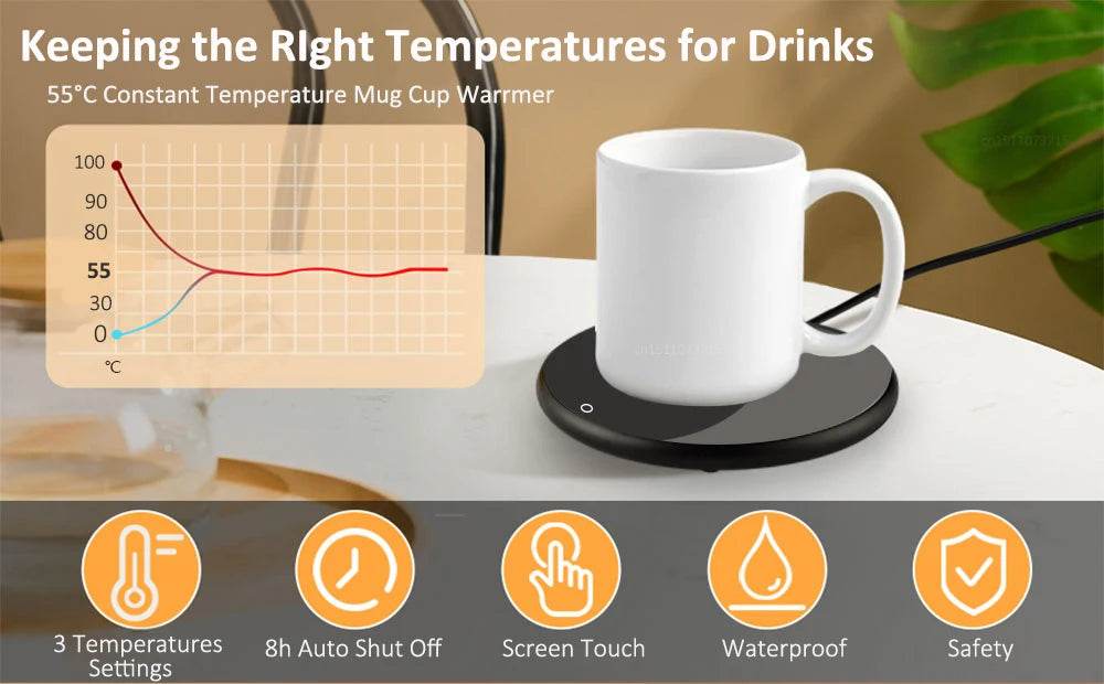 USB Cup Warmer Electric Heating Coaster Coffee Mug Warmer For Home Office Desktop Coffe Milk Tea Cup Warmer Portable Cup Heater