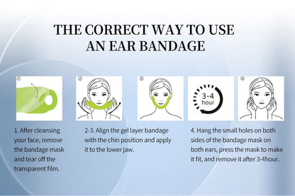 4PCS/Box Cactus V-Shaped Firming Lifting Mask Collagen Hydrating Moisturizing Gel Patches for Double Chin Cheek Care Mask