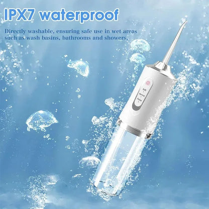 Powerful Battery Portable Electric Individual 230 Ml 3 Modes Toothbrush Combo Teeth Cleaning Oral Irrigator Water Dental Flosser