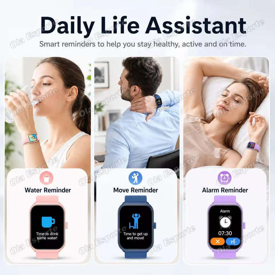 2026 New Men's Smart Watch Women's Gift Heart Rate Blood Oxygen Sports Fitness Watch Electronics Bluetooth Call Smartwatch HW12