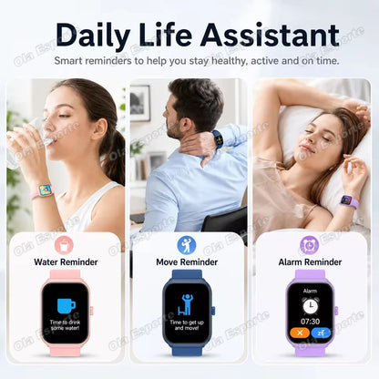 2026 New Men's Smart Watch Women's Gift Heart Rate Blood Oxygen Sports Fitness Watch Electronics Bluetooth Call Smartwatch HW12