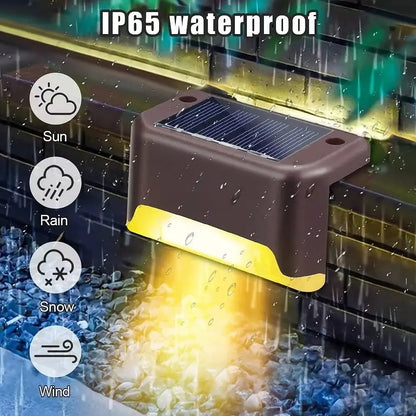 1~20PCs Solar Deck Lights Outdoor Waterproof LED Fence Lights Garden Step Lamp for Patio Stairs Railing Pathway Fences