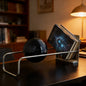 Modern Gravity Ball Book Holder – Bauhaus Mid-Century Desktop Organizer, Chic Magazine & Newspaper Rack, Stylish Office Desk